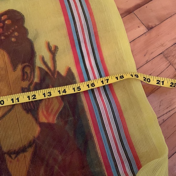 Large Frida kahlo market bag plastic tote from Mexico - Picture 7 of 10